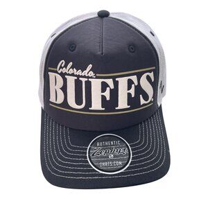 Zephyr Colorado Buffs Baseball Cap OS Mesh Snapback Black White University NEW